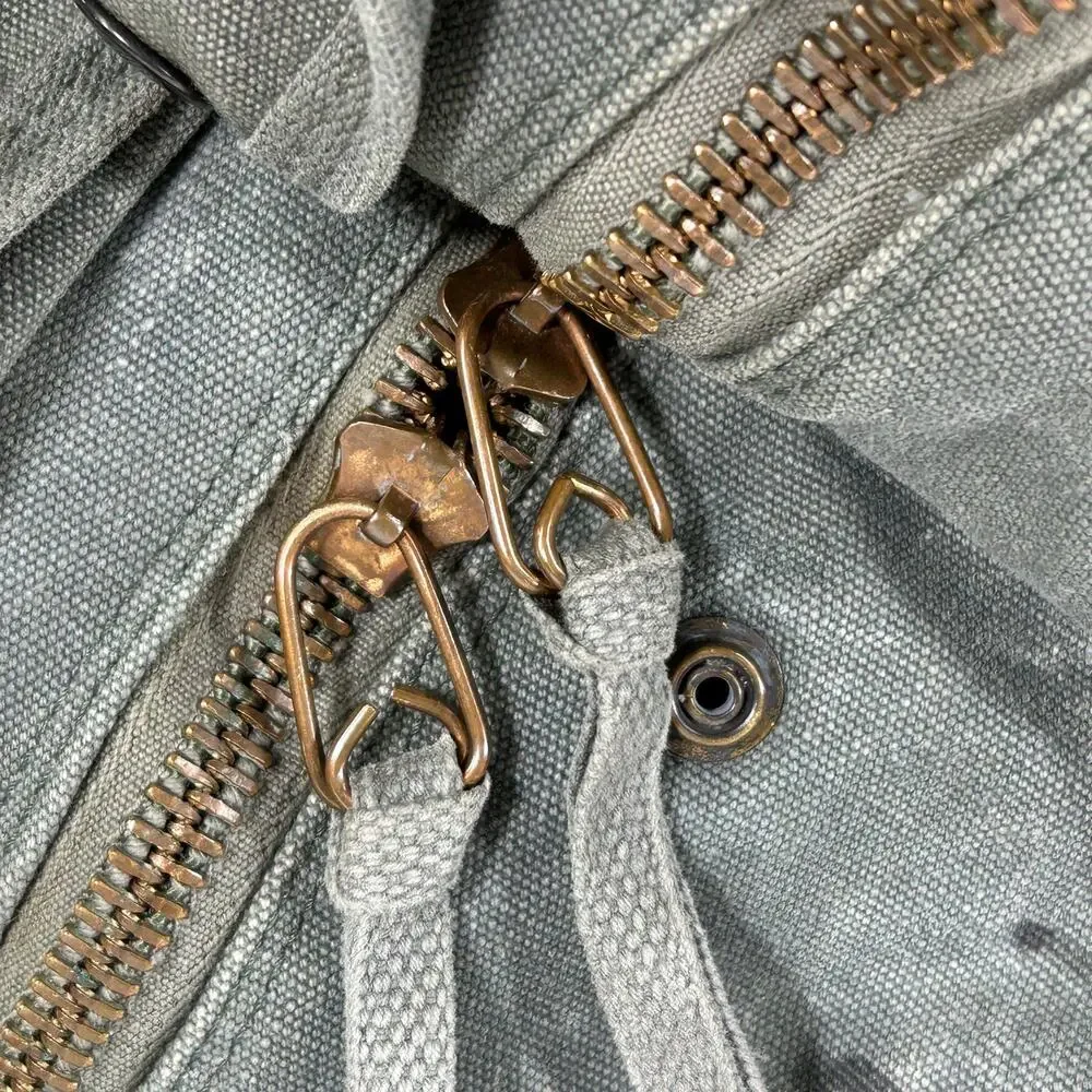 Vtg Distressed USAF Military Kit Bag Aviator Pilot Flyer Cotton Canvas Duffle
